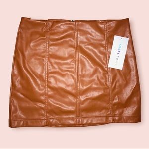 Faux Leather Mini Skirt